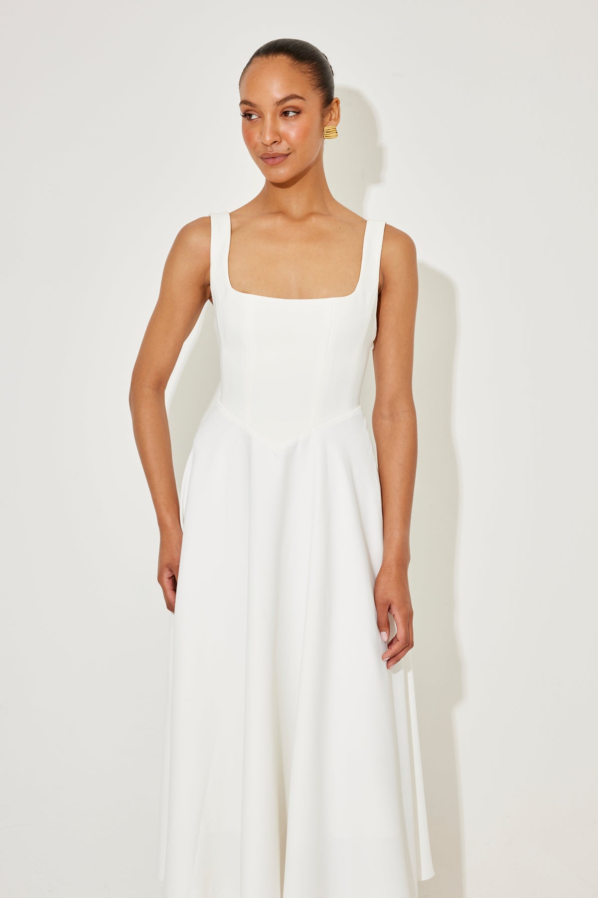 Varia Apparel - Women's Square Neck Sleeveless Fit and Flare Midi Dress - Product image 8