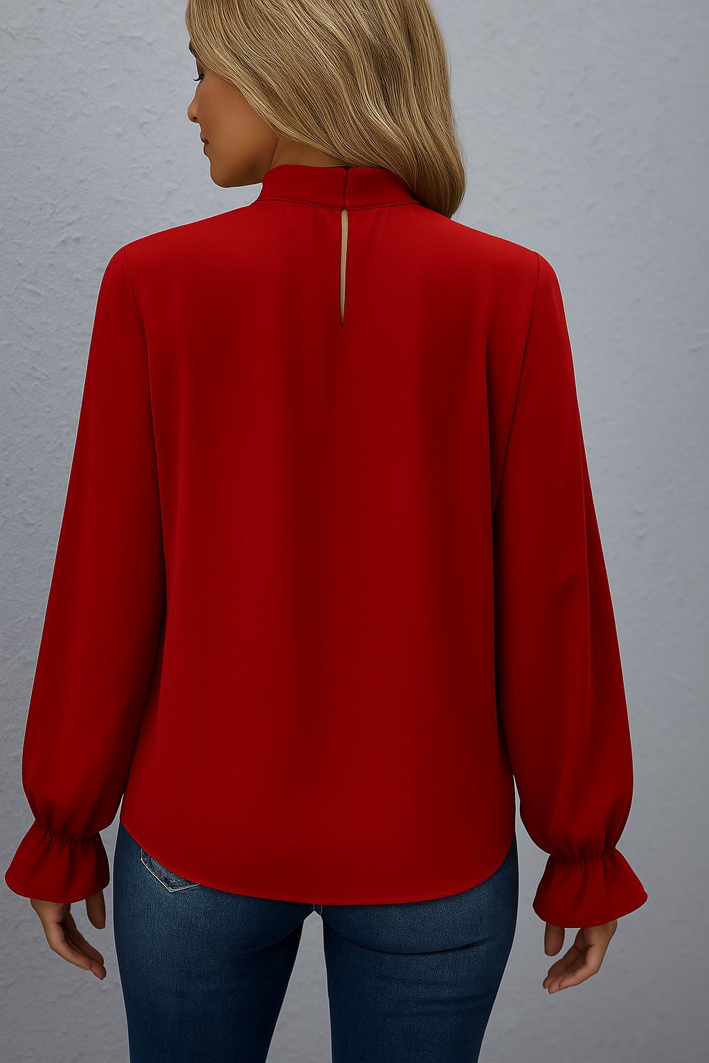 Women's Tie-Neck Blouse product photo
