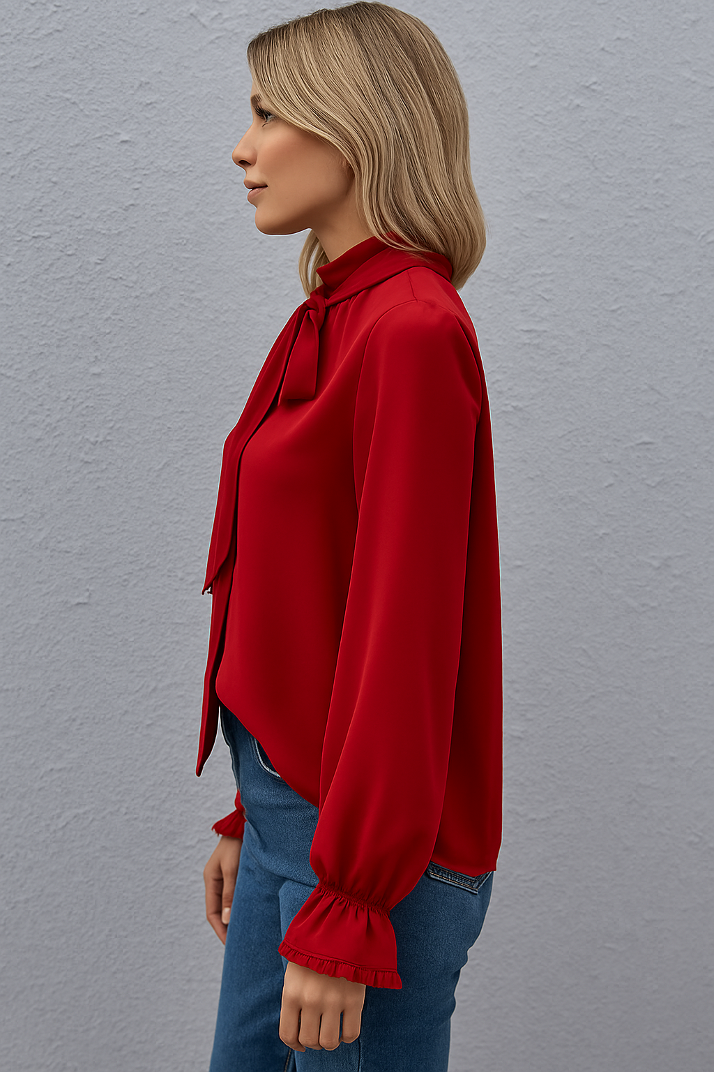 Women's Tie-Neck Blouse product photo