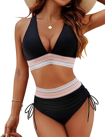 Women's High-Waist Bikini Set with Full Coverage