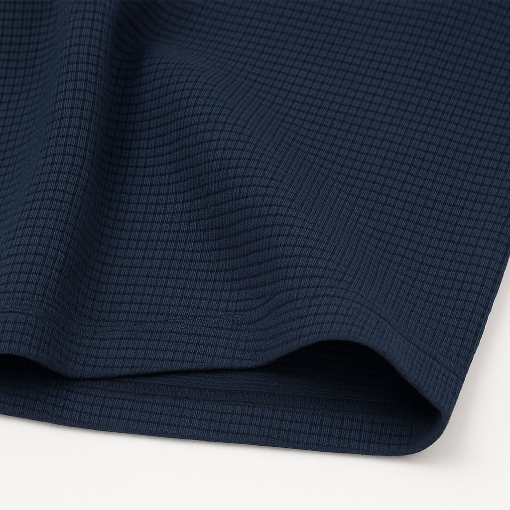 Men's Waffle Knit Crewneck T-Shirt with Short Sleeves, product view