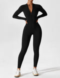Women's Figure-Hugging Zip Athletic Jumpsuit