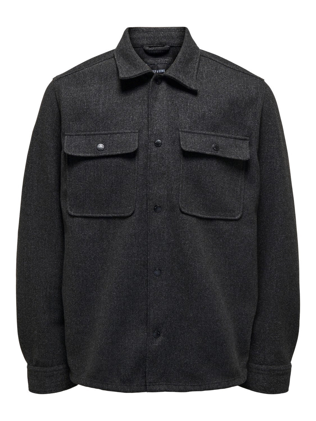 Men's Relaxed Fit Button-Down Overshirt with Chest Pockets
