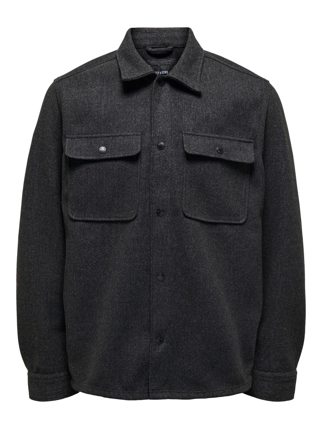 Men's Relaxed Fit Button-Down Overshirt with Chest Pockets