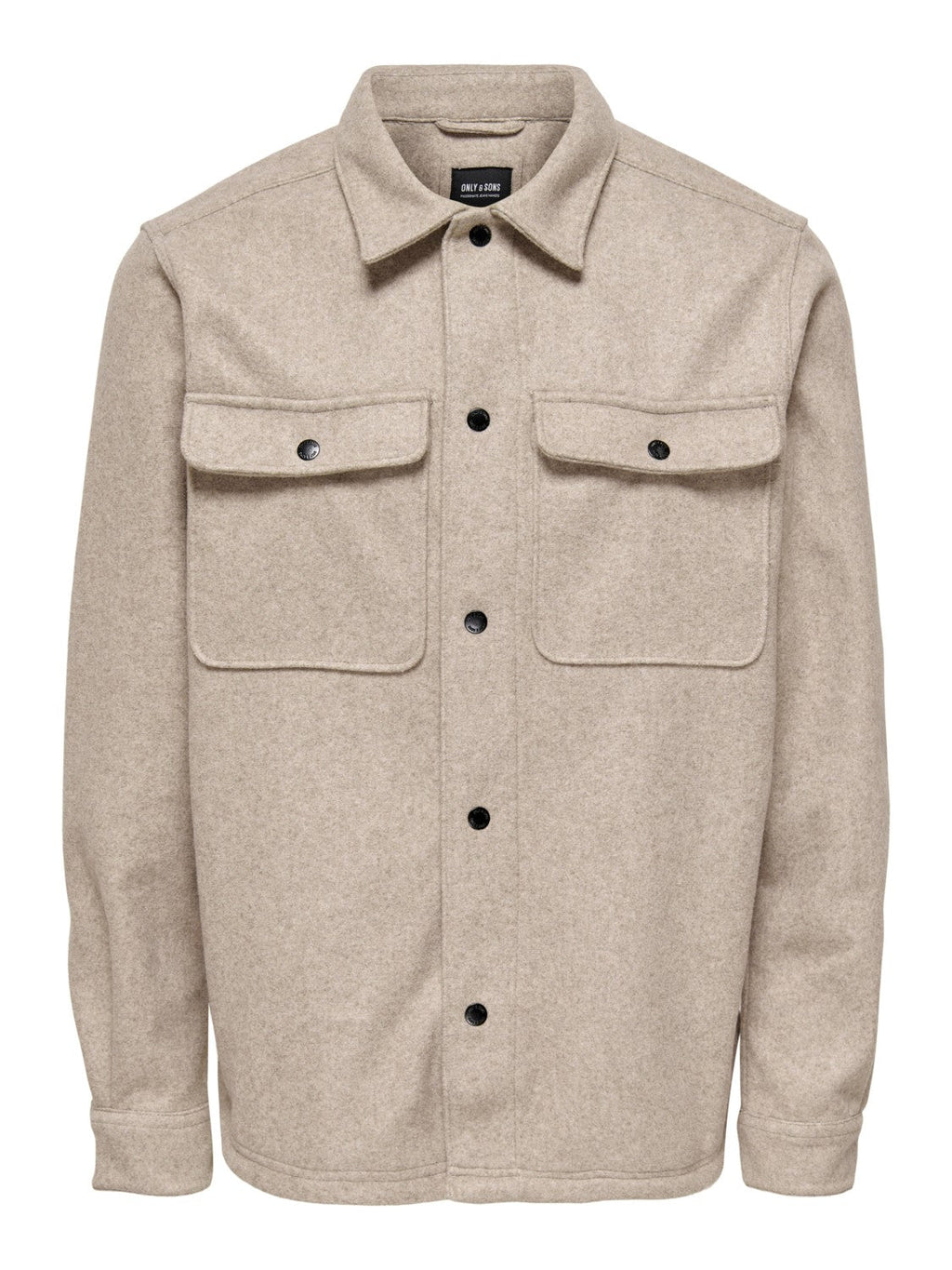 Men's Relaxed Fit Button-Down Overshirt with Chest Pockets