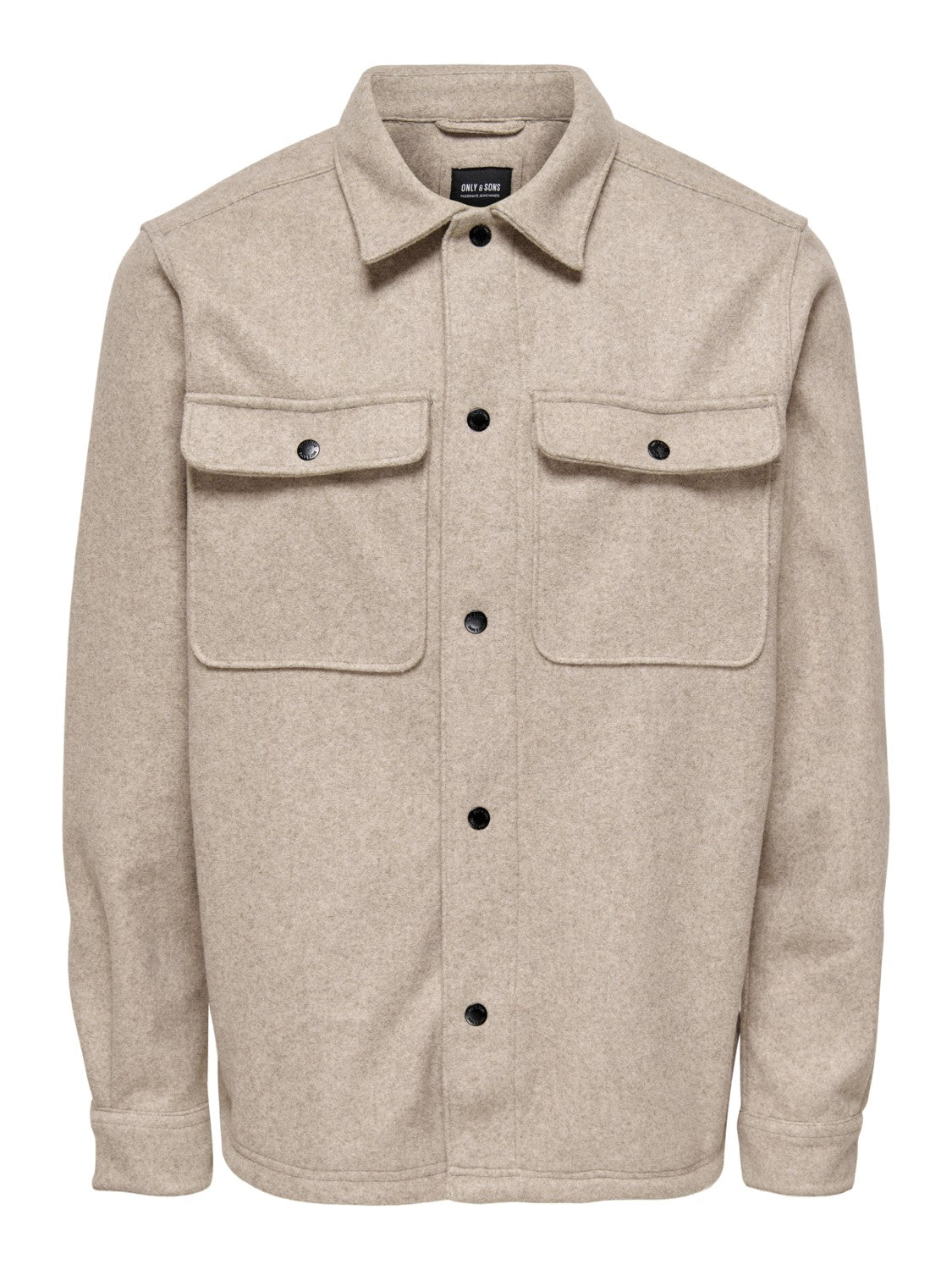 Men's Relaxed Fit Button-Down Overshirt with Chest Pockets