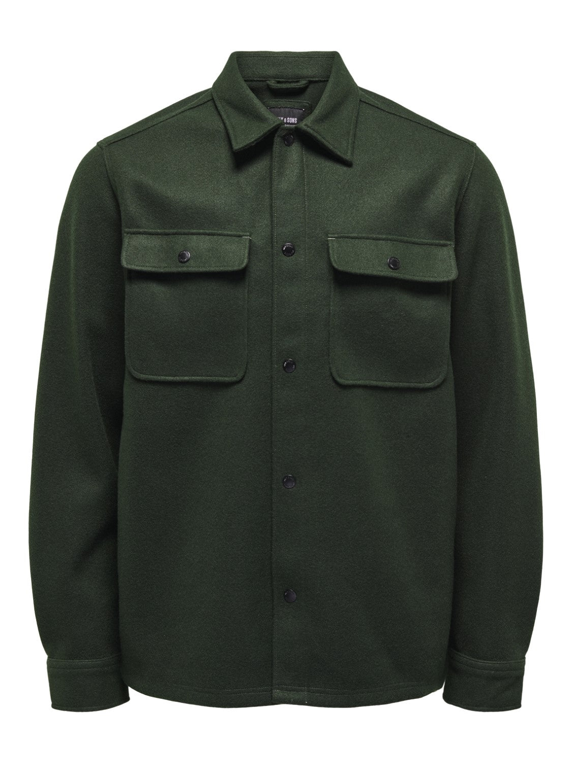 Men's Relaxed Fit Button-Down Overshirt with Chest Pockets