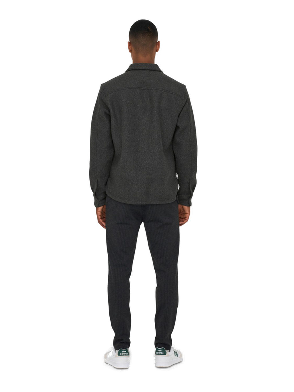 Men's Relaxed Fit Button-Down Overshirt with Chest Pockets