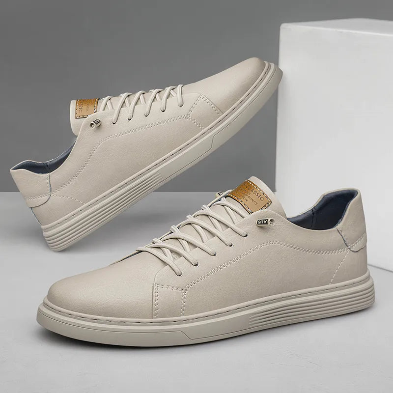 Men's Italian Leather Lace-Up Dress Shoes with Cushioned Sole
