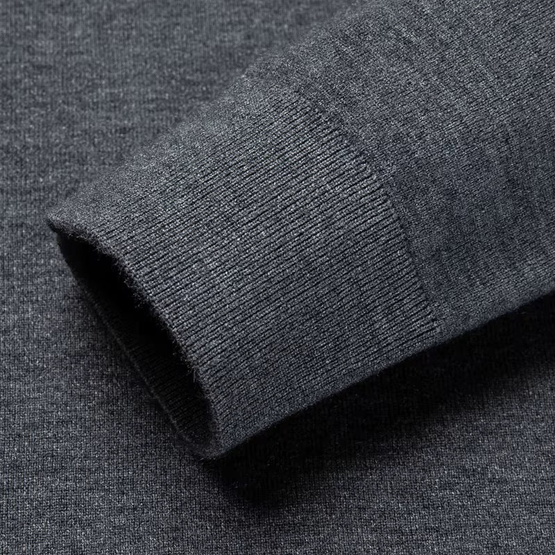 Men's Classic V-Neck Pullover Sweater with Ribbed Trim, product view