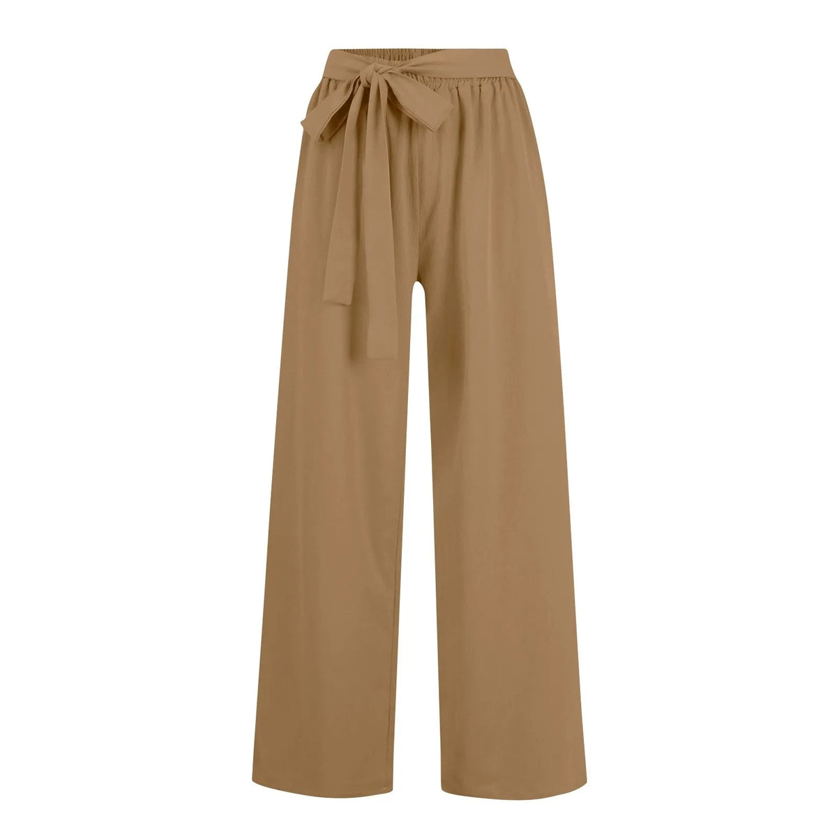 Varia Apparel - Women's High-Rise Tie-Front Wide-Leg Palazzo Pants - Product image 3