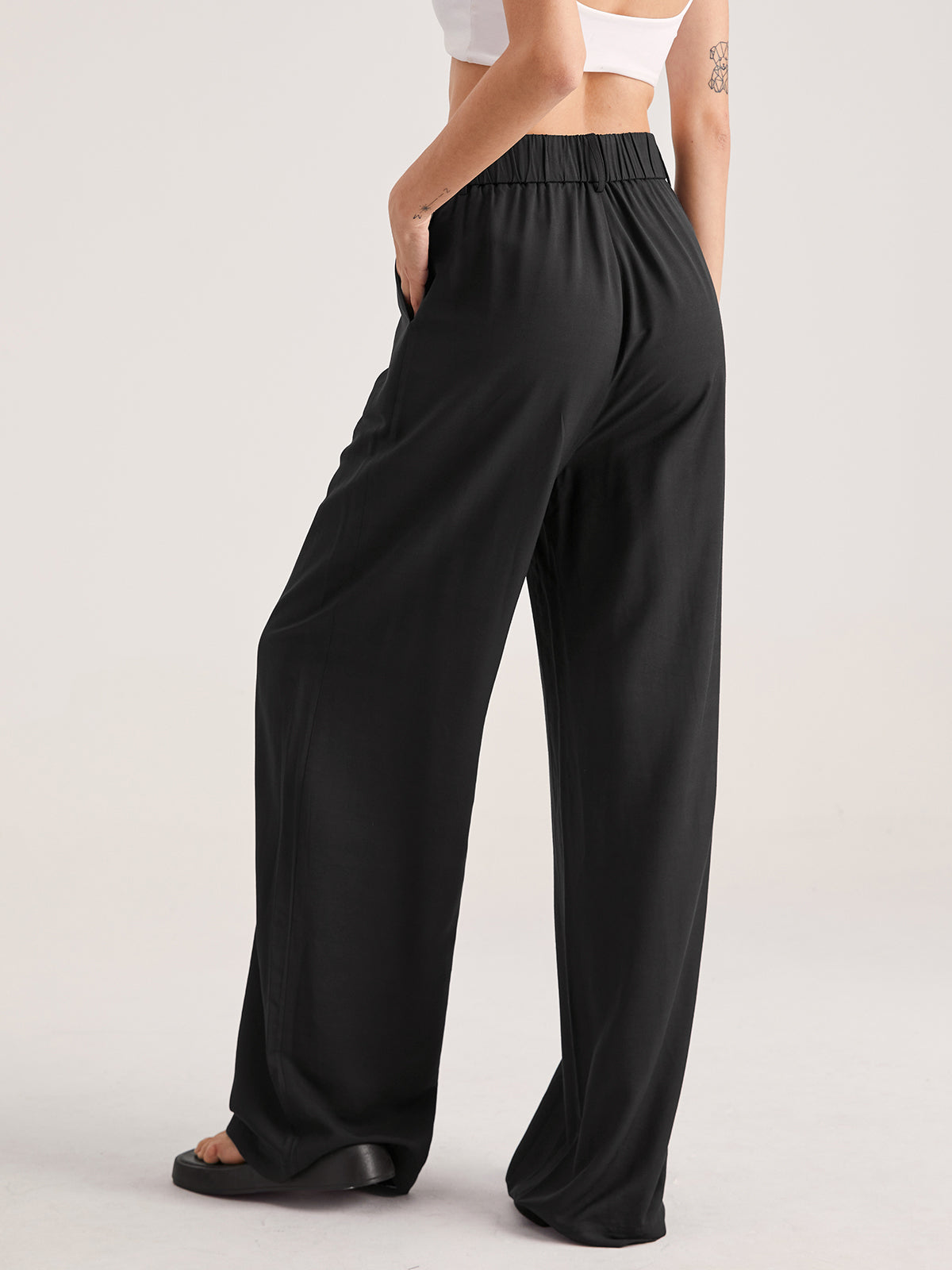 Women's High-Waisted Wide-Leg Trousers product photo