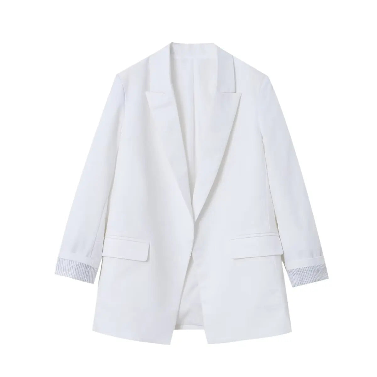 Women's Oversized Linen Blazer in White